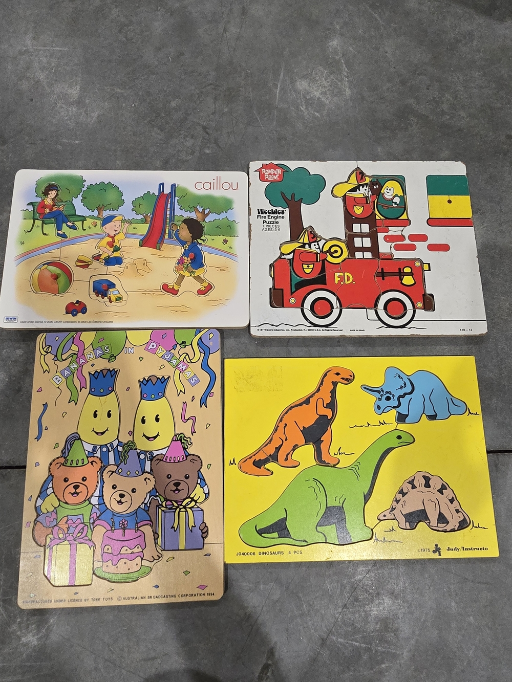 4x Vintage Wooden Puzzles